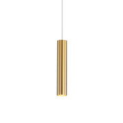 TIG SATIN BRASS - Sleek Cylindrical Pendant