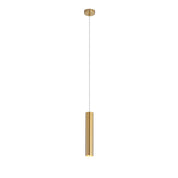 TIG SATIN BRASS - Sleek Cylindrical Pendant