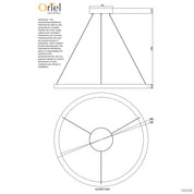 NEBULA.60 CTS WHITE - Modern TriColour LED Halo Pendant