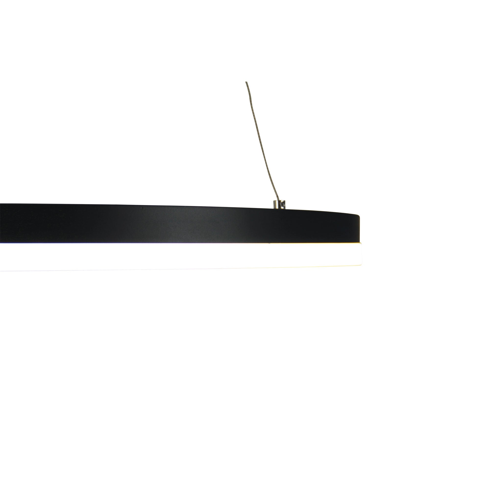 CRONUS.60 BLACK - Modern TriColour LED Halo Pendant