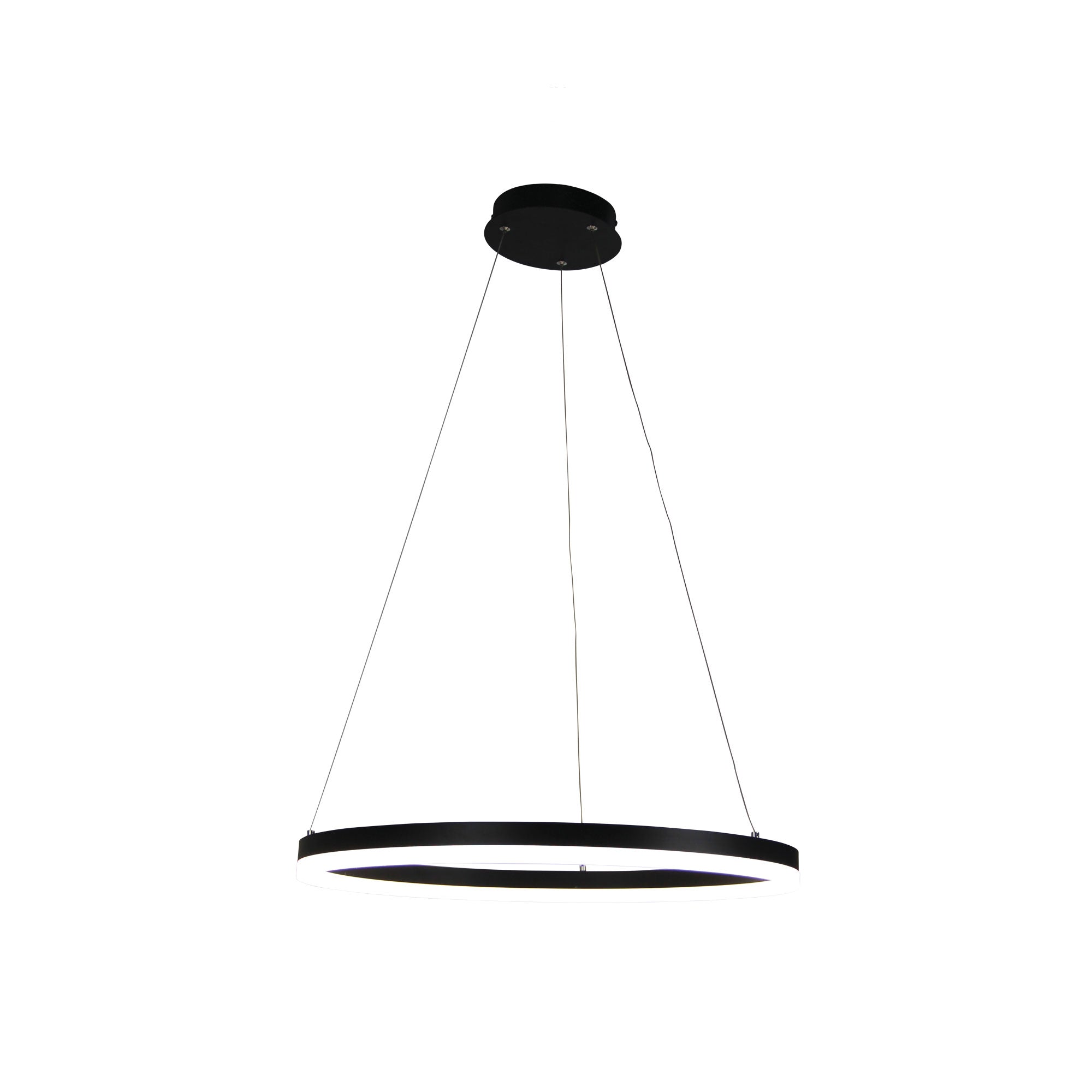 CRONUS.60 BLACK - Modern TriColour LED Halo Pendant
