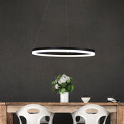 CRONUS.60 BLACK - Modern TriColour LED Halo Pendant