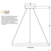 CRONUS.60 BLACK - Modern TriColour LED Halo Pendant