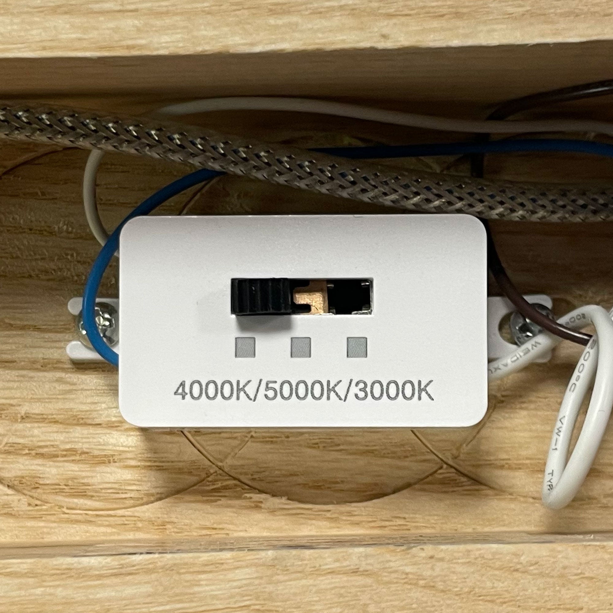 CABER - Ash Wood TriColour LED Linear Pendant