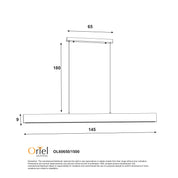 LANGTOFT - Ash Wood TriColour LED Linear Pendant