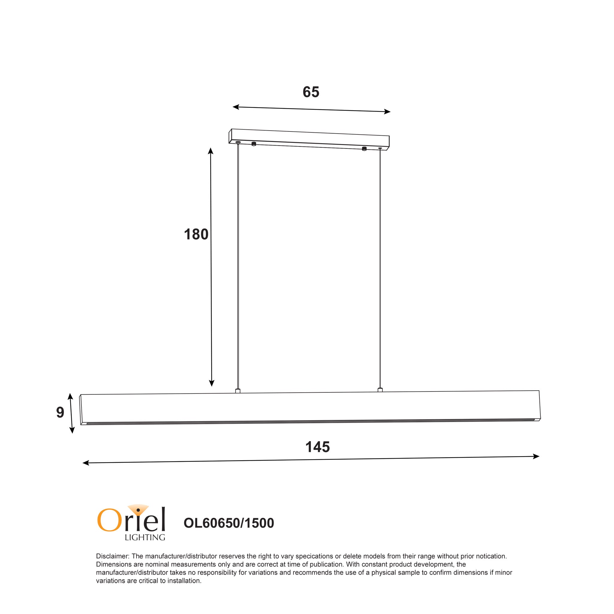 LANGTOFT - Ash Wood TriColour LED Linear Pendant