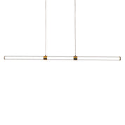 KALLITA SATIN BRASS - Opal Matt TriColour LED Linear Pendant