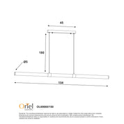 KALLITA BRONZE - Opal Matt TriColour LED Linear Pendant