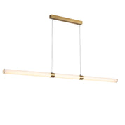 MAXWELL SATIN BRASS - Ribbed TriColour LED Linear Pendant