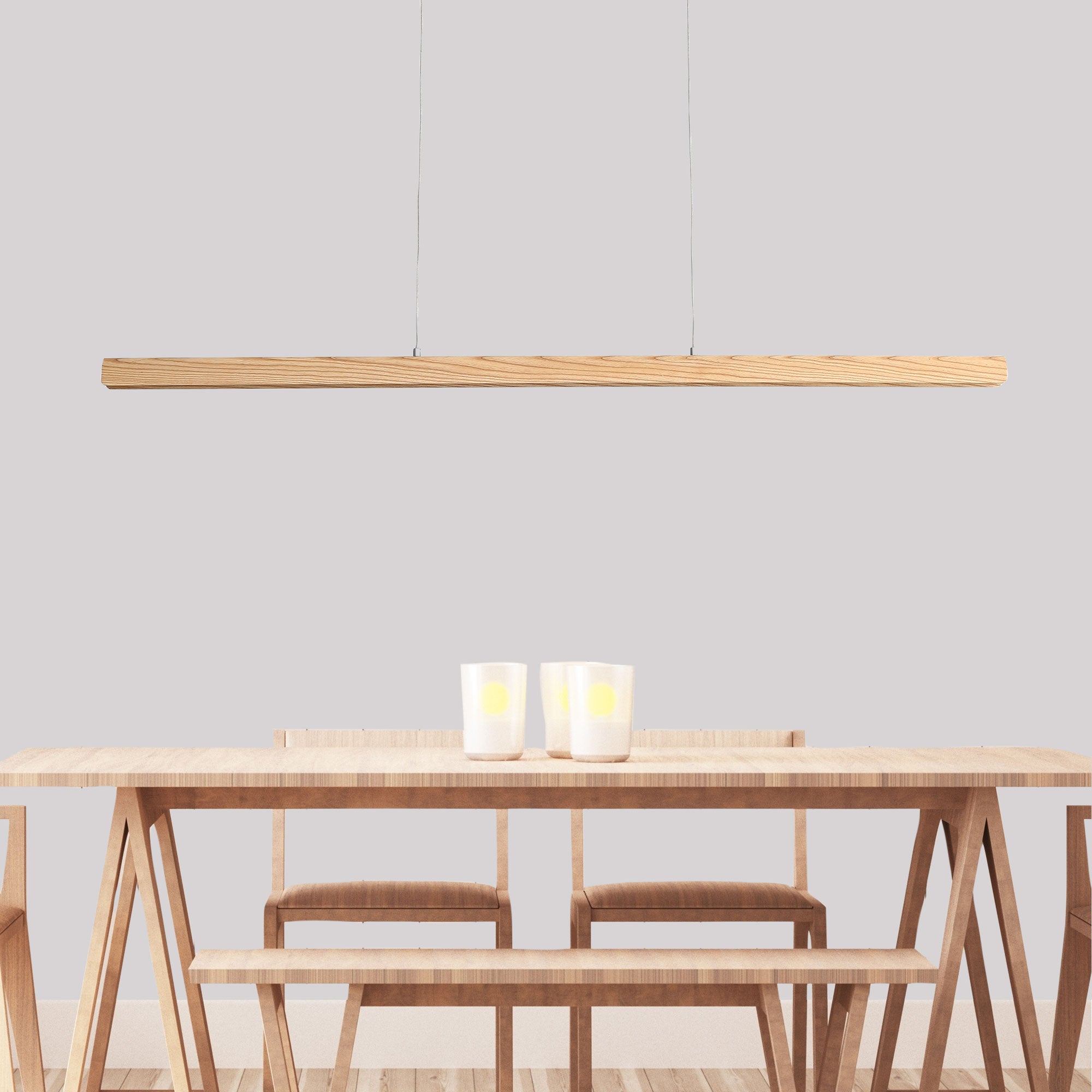 KERF.150 - Ash Wood TriColour LED Linear Pendant
