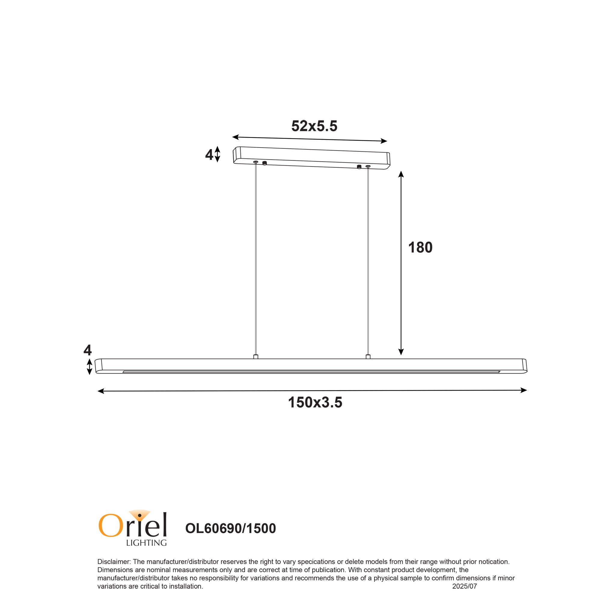 ALPHA.150 - Ash Wood TriColour LED Linear Pendant