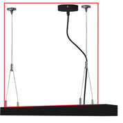 VANA SUSPENSION BLACK - Use with the VANA Surface Mount Ceiling Light
