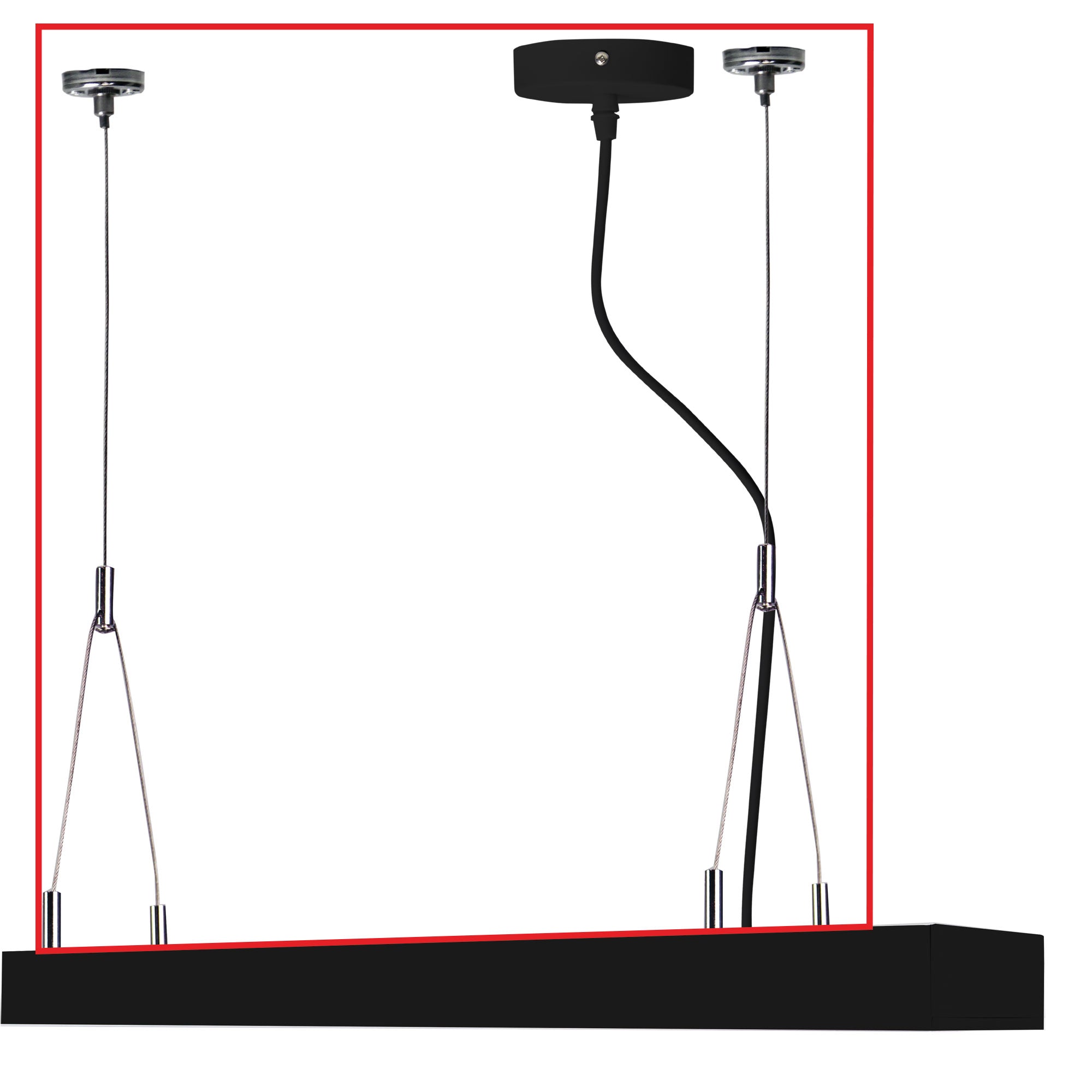VANA SUSPENSION BLACK - Use with the VANA Surface Mount Ceiling Light