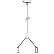 VANA SUSPENSION WHITE - Use with the VANA Surface Mount Ceiling Light