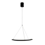 SATURN.60 BLACK - Modern TriColour LED Halo Pendant