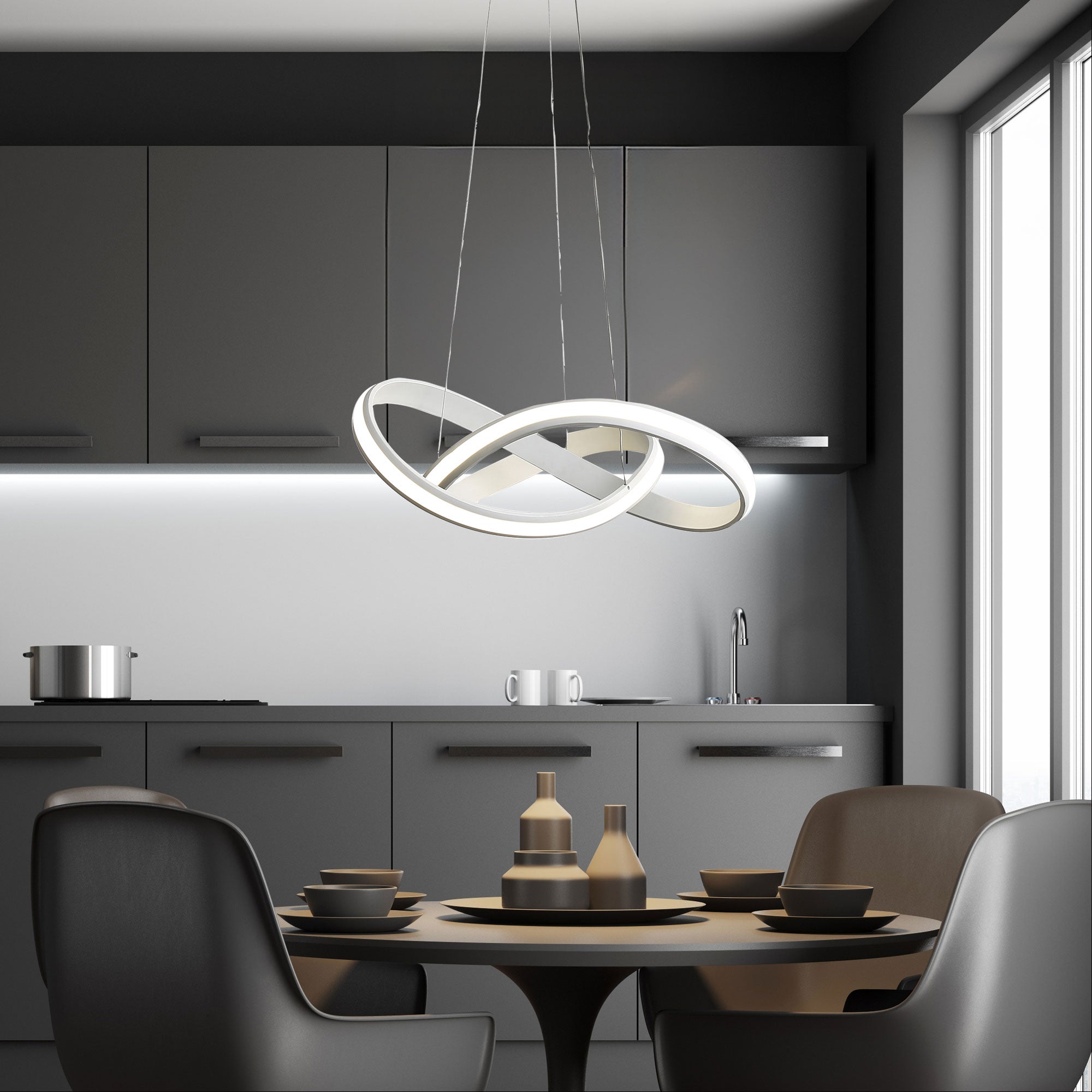 SPIRA WHITE - TriColour LED Pendant