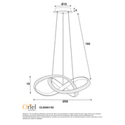 SPIRA BLACK - TriColour LED Pendant