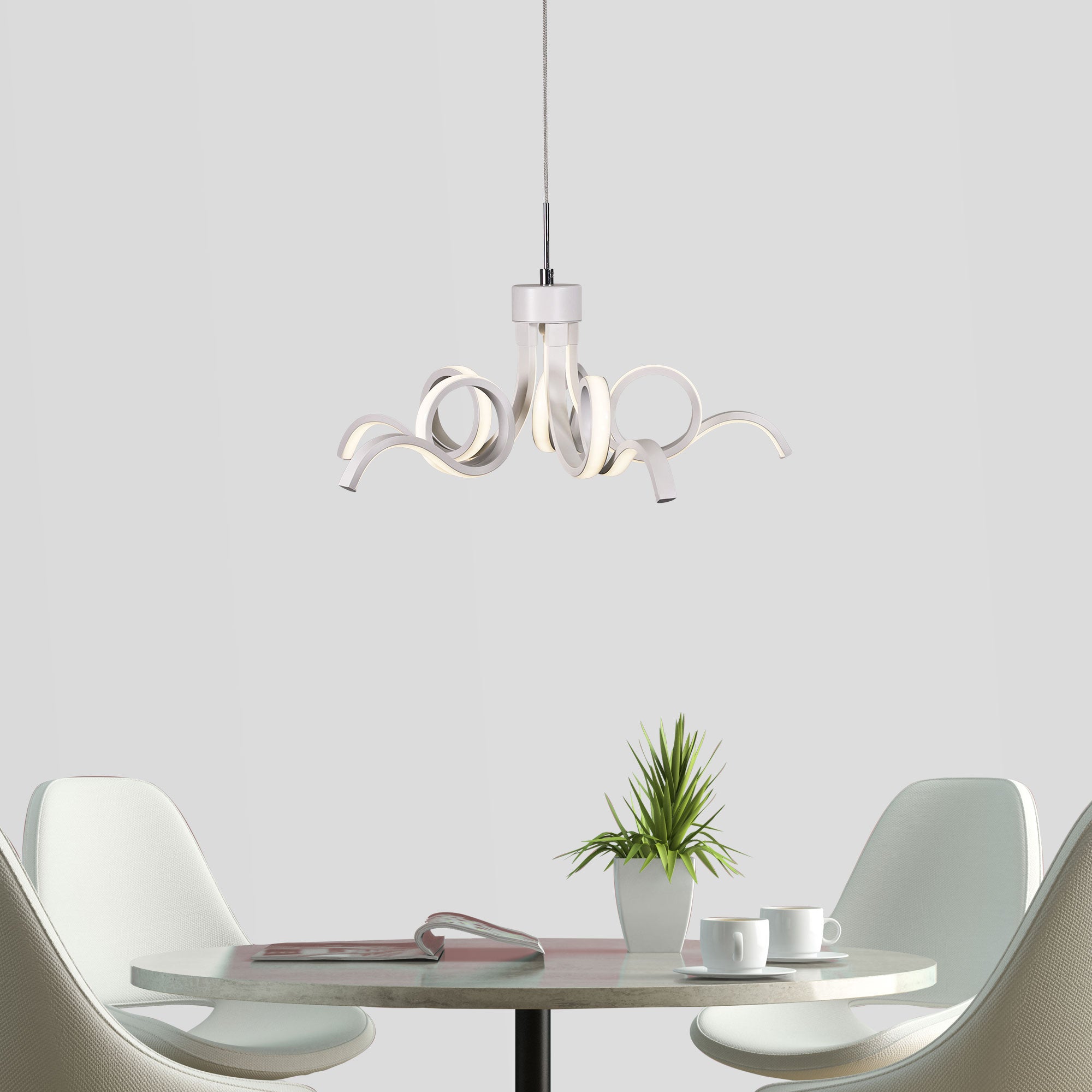 NOODLE.50 WHITE - TriColour LED Pendant