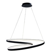 INFINITY CTS BLACK - Modern TriColour LED Spiral Pendant