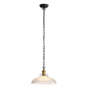 OTTER CLEAR - Traditional Ribbed Glass Pendant