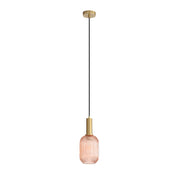 LUXE.130 RUST - Ribbed Glass Pendant