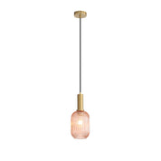 LUXE.130 RUST - Ribbed Glass Pendant