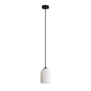 ARLEY PENDANT BLACK - Ribbed Glass Pendant