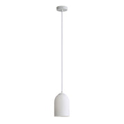 ARLEY PENDANT WHITE - Ribbed Glass Pendant