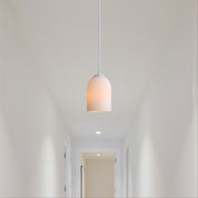 ARLEY PENDANT WHITE - Ribbed Glass Pendant