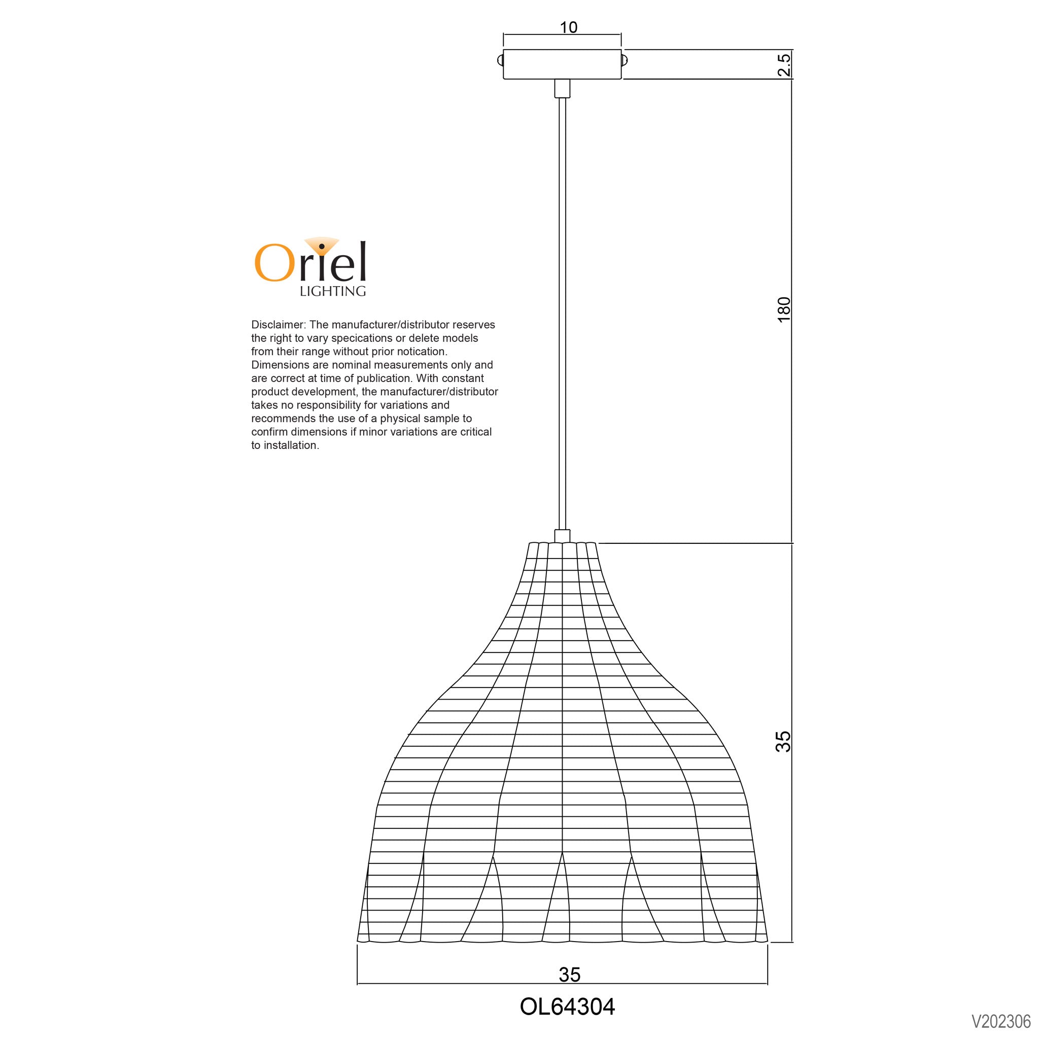 BUKIT - Cane Pendant