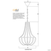 Cascara 1 Light - Natural Wooden Beaded Pendant