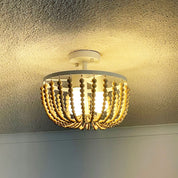 Cascara CTC - Natural Wooden Beaded Ceiling Light