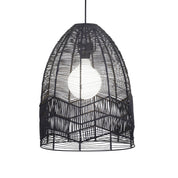 SERANG 35 SHADE - Black Cane Pendant Shade Only