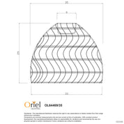 METTE 35 SHADE - Natural Cane Woven Rattan Shade Only