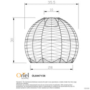 KOGA 36cm PENDANT - Natural Rattan Pendant