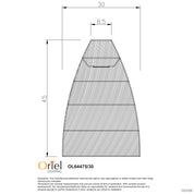 ODEN 30 SHADE - Natural Rattan Cane Shade Only