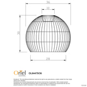 BATU 36 SHADE - Natural Rattan Cane Shade Only