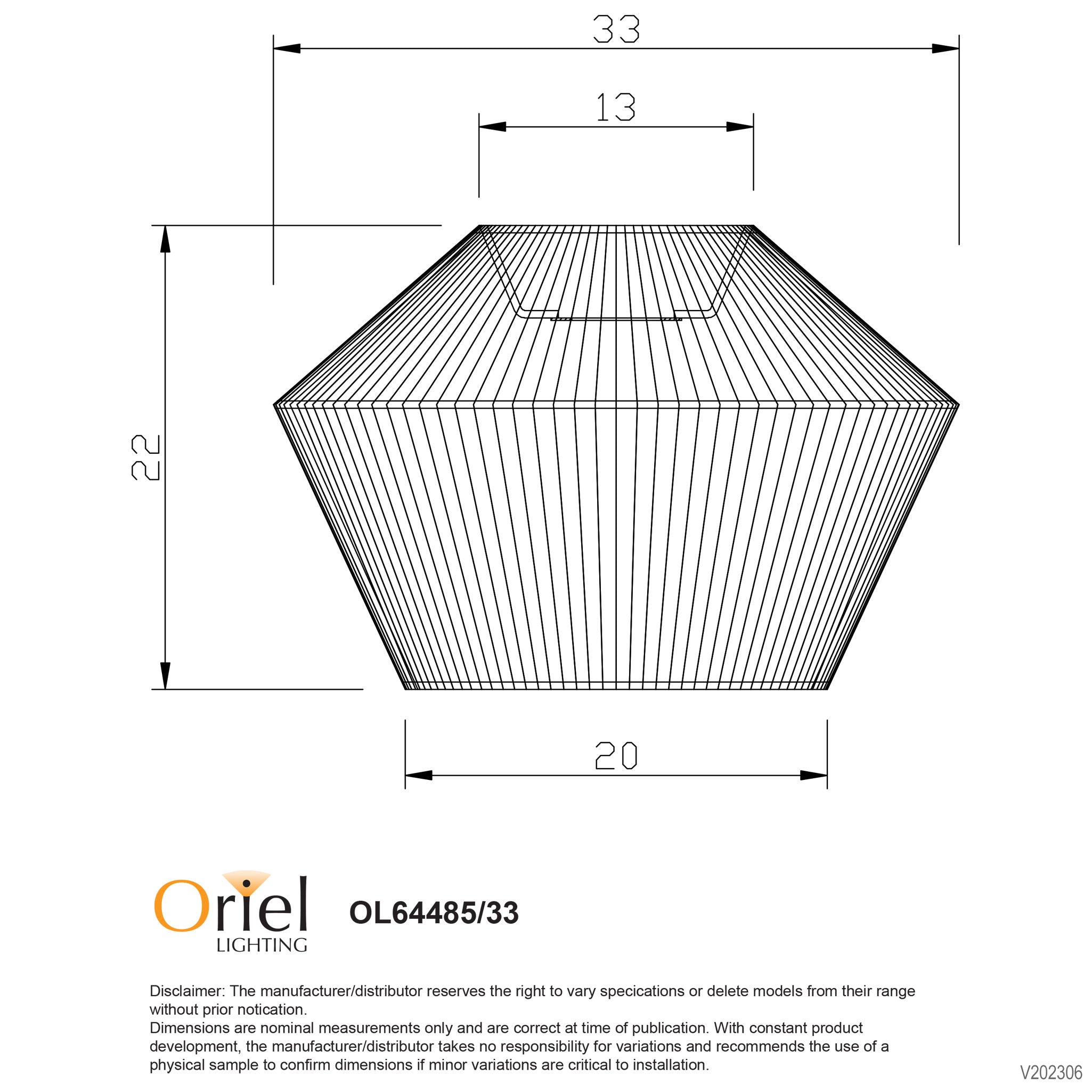 PADANG 33 SHADE - String Shade Only