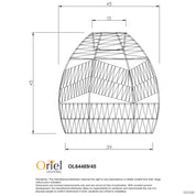 KUPANG 45cm PENDANT - Natural Rattan Pendant