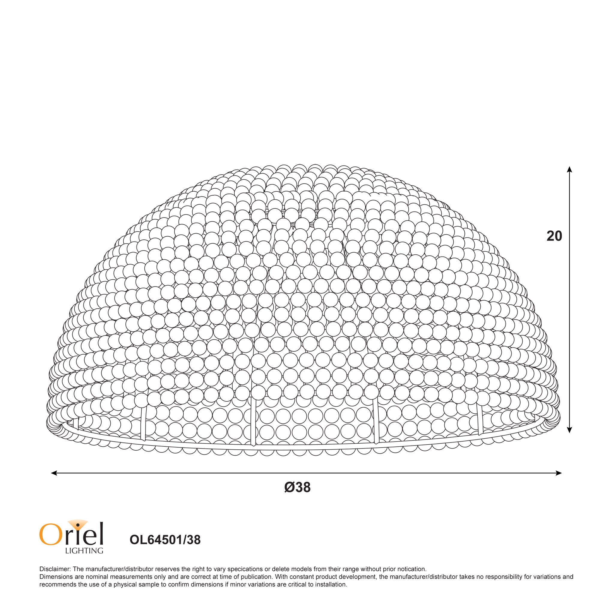 MALAGA.38 - Natural Pendant Shade Only