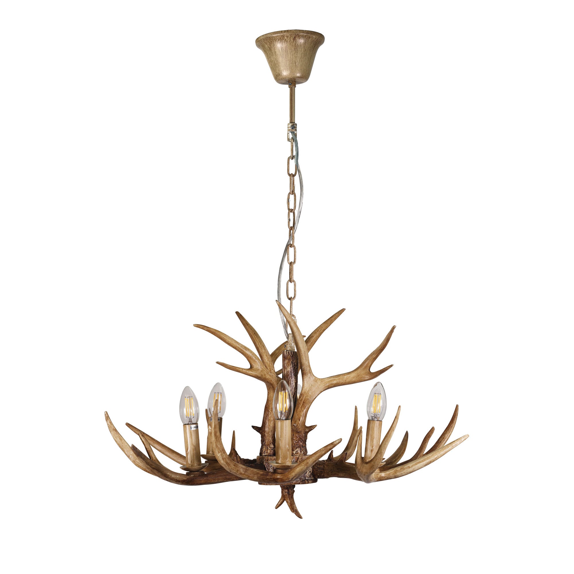 HYORT 6 Light KD Version - Deer Antler Designer Pendant