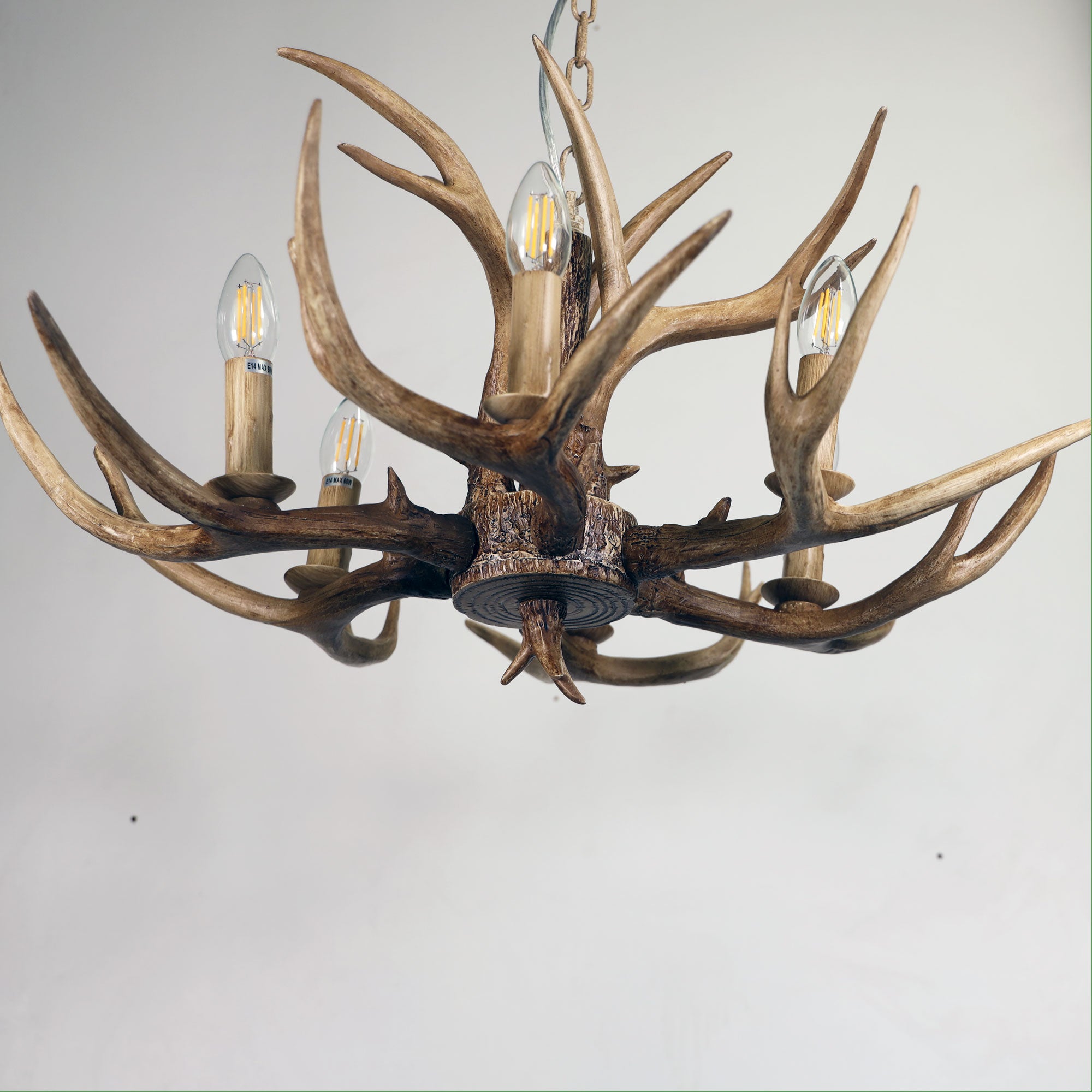 HYORT 6 Light KD Version - Deer Antler Designer Pendant