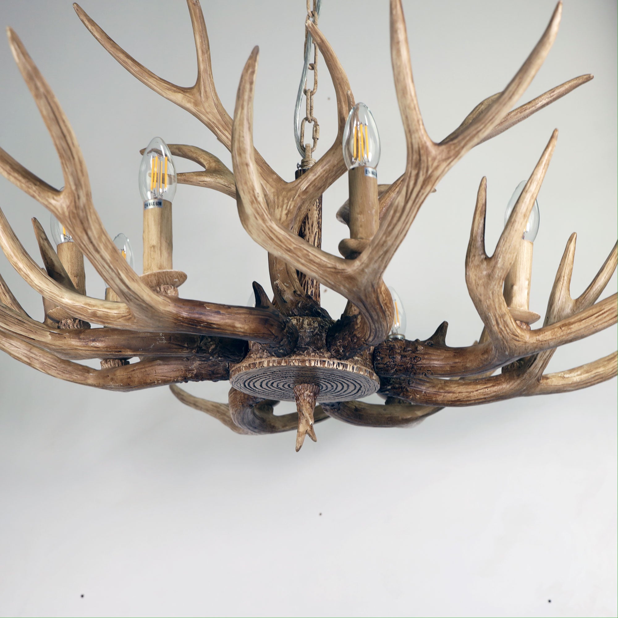 HYORT 8 Light KD Version - Deer Antler Designer Pendant