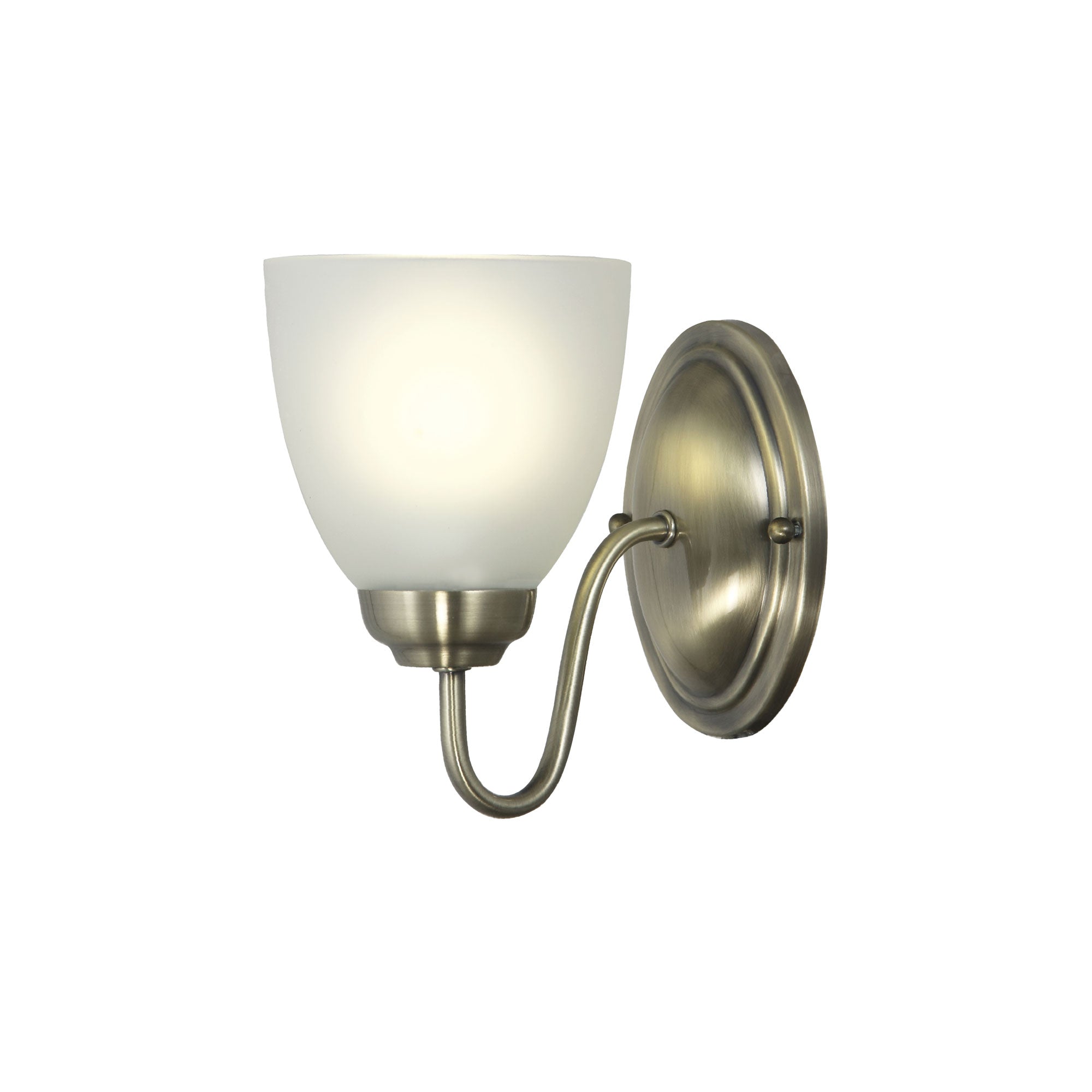 ROCHESTER WALL ANTIQUE BRASS - Traditional Glass Wall Light