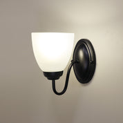 ROCHESTER WALL BLACK - Traditional Glass Wall Light