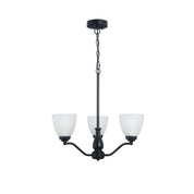 ROCHESTER 3LT BLACK - Traditional Glass Pendant