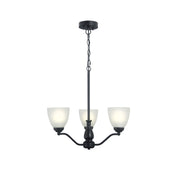ROCHESTER 3LT BLACK - Traditional Glass Pendant