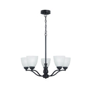 ROCHESTER 5LT BLACK - Traditional Glass Pendant