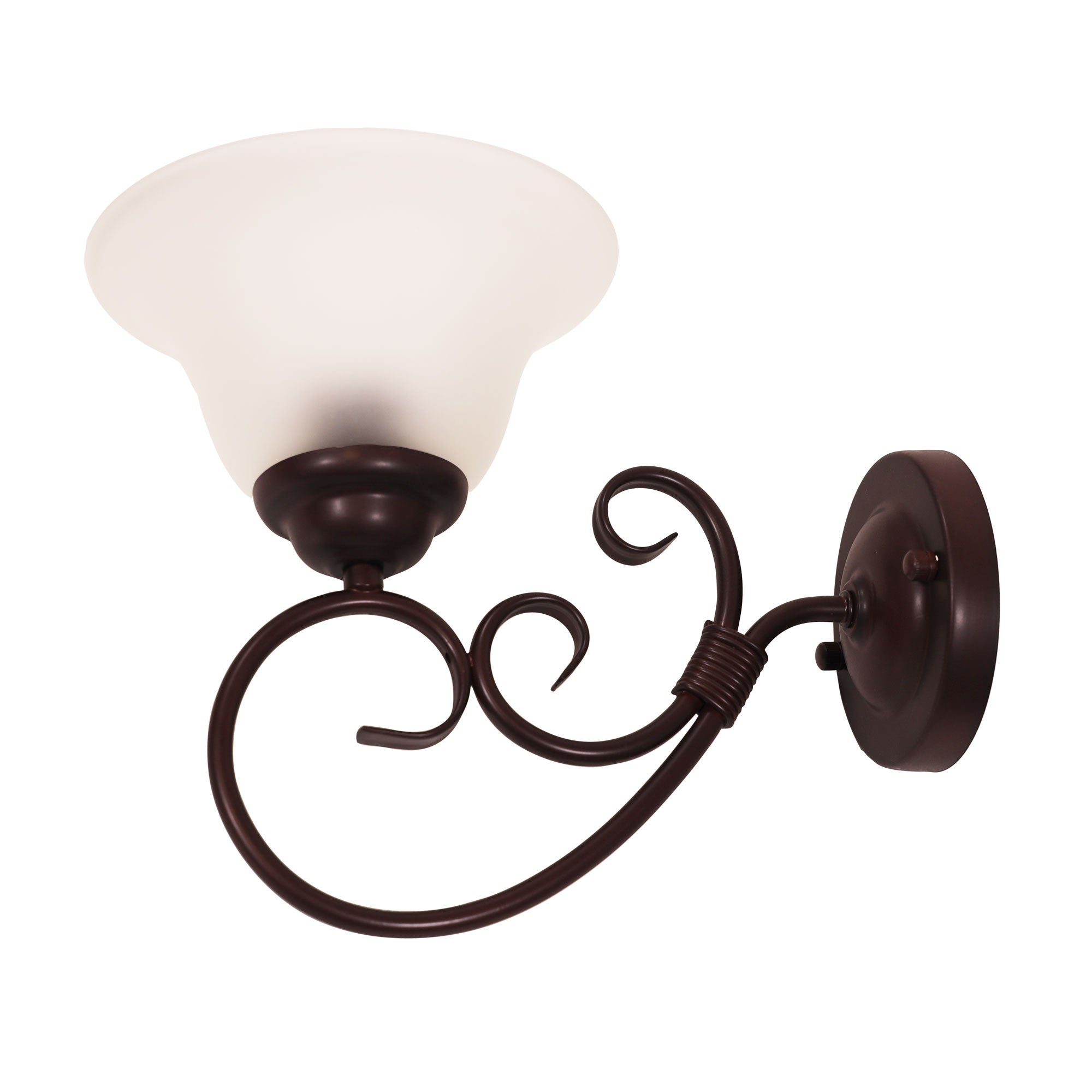 GASTON II WALL LIGHT BRONZE - Bronze Traditional Frost Wall Light
