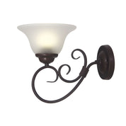 GASTON II WALL LIGHT BRONZE - Bronze Traditional Frost Wall Light